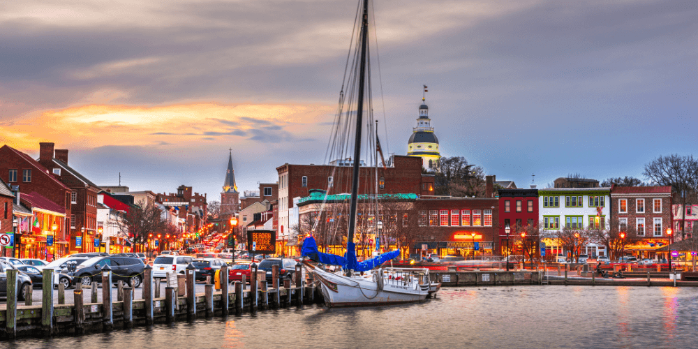 The harbor in Annapolis Maryland, home to Anne Arundel Counseling