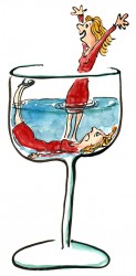 Woman in Glass Illustration